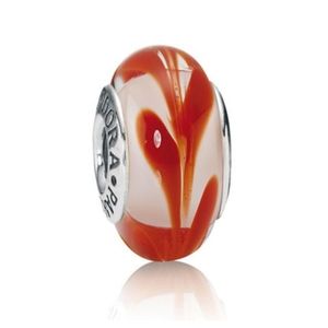 Pandora Auburn Swirl Murano Glass